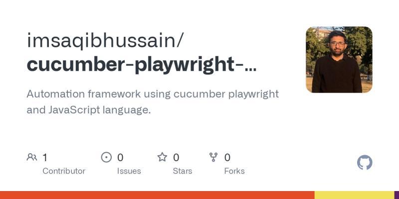 Cucumber Playwright JavaScript Automation Framework